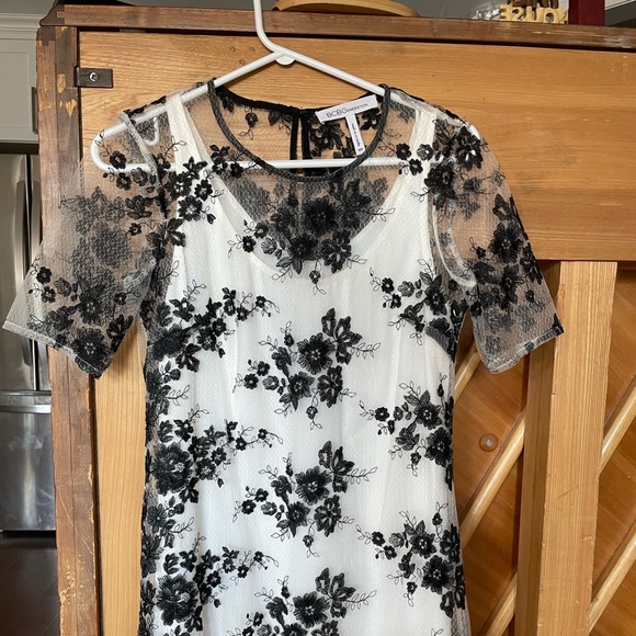 NWOT - BCBG XXS Lace Overlay Dress - Picture 2 of 5